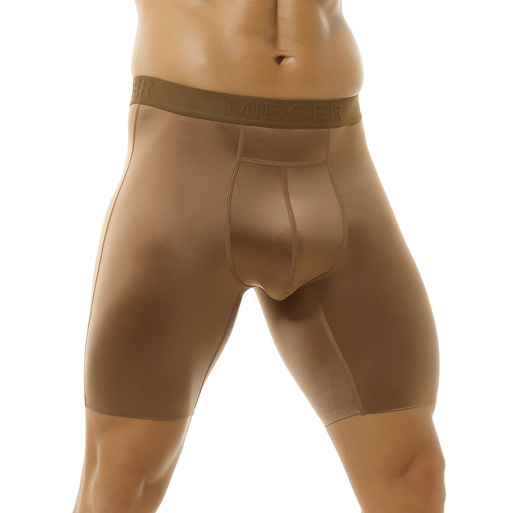 Men Ice Silk Glossy Long Leg B - Long Leg Trunk Men review and price
