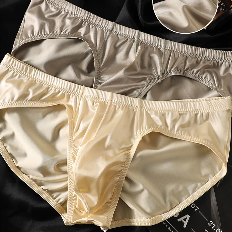 4pcs Mens Briefs Shinny Satin  - Boxer Shorts Modal review and price