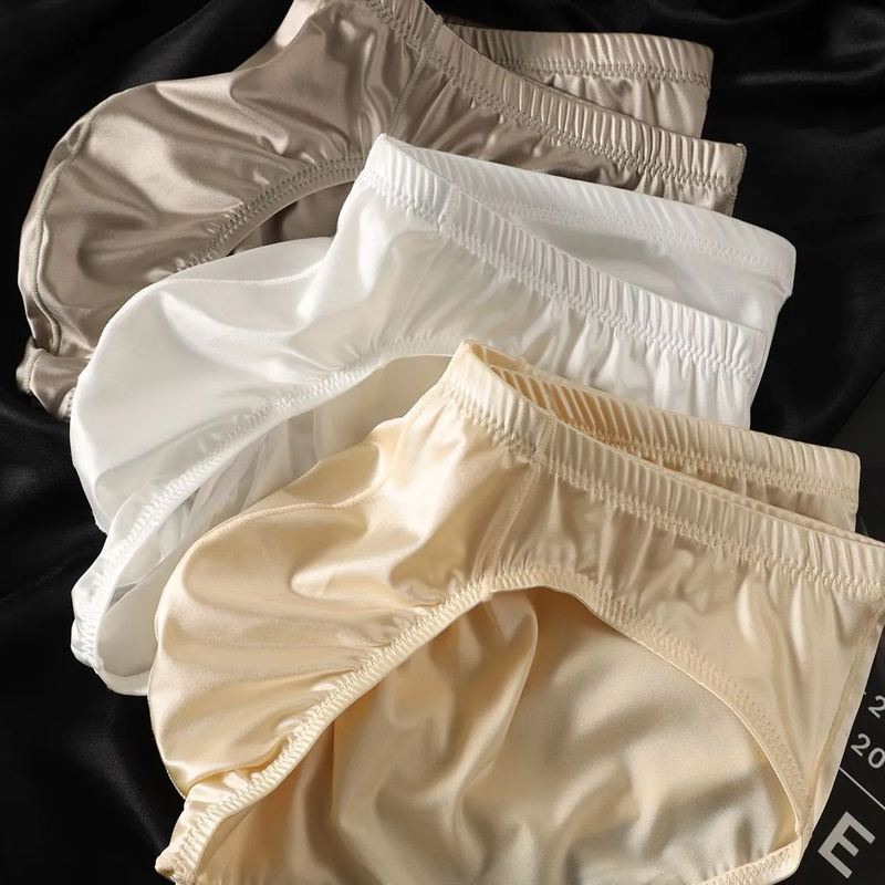 4pcs Mens Briefs Shinny Satin  - Boxer Shorts Modal review and price
